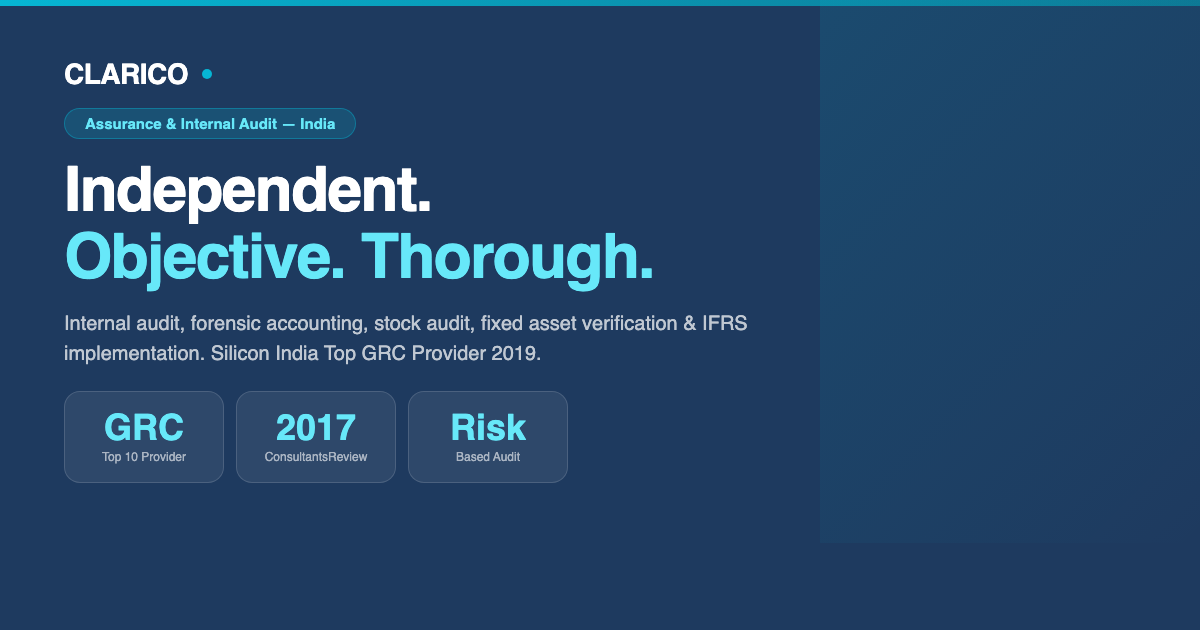 Clarico Assurance & Audit — Independent. Objective. Thorough.