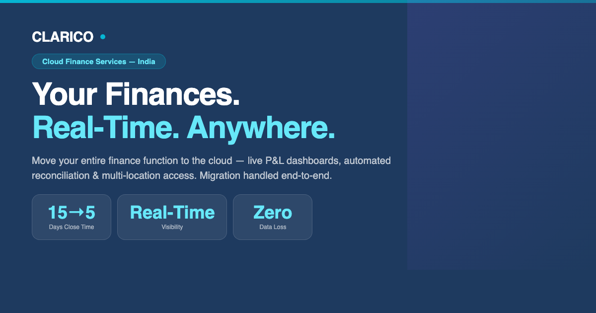 Clarico Cloud Finance — Real-Time. Anywhere.