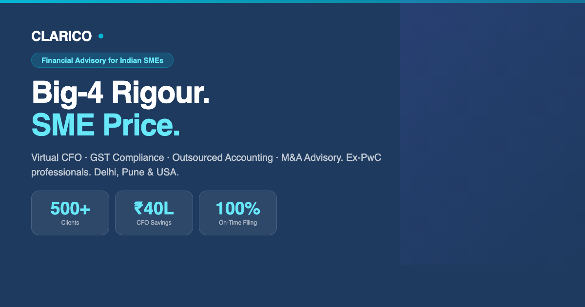 Clarico — Big-4 Rigour. SME Price.